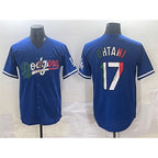 Los Angeles Dodgers #17 Shohei Ohtani Blue Jereymy Mexico Stitched Jersey