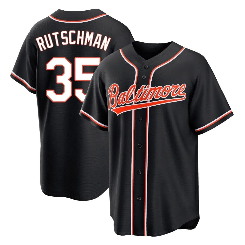 Baltimore Orioles #35 Adley Rutschman Player Black Jereymy Out Home Game Stitched Jerseys