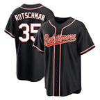 Baltimore Orioles #35 Adley Rutschman Player Black Jereymy Out Home Game Stitched Jerseys