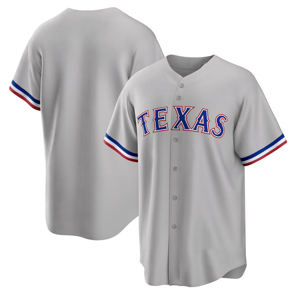 Texas Rangers Gray Jereymy Road Replica Team Jersey