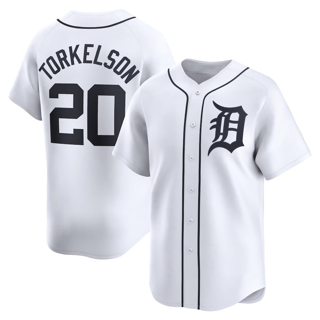 Detroit Tigers #20 Spencer Torkelson White Jereymy Home Limited Player Jersey