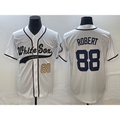 Chicago White Sox #88 Luis Robert Number White Jereymy Cool Base Stitched Jersey