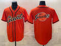 San Francisco Giants Team Big Logo Orange Jereymy Cool Base Stitched Jersey