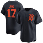 Detroit Tigers #17 Jace Jung Black Jereymy 2024 Alternate Limited Stitched Jersey
