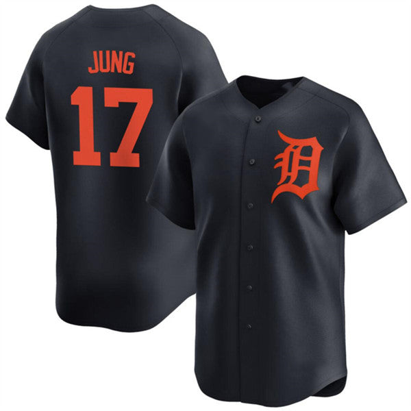 Detroit Tigers #17 Jace Jung Black Jereymy 2024 Alternate Limited Stitched Jersey
