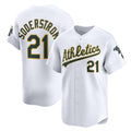 Oakland Athletics #21 Tyler Soderstrom White Jereymy Home Limited Player Jersey