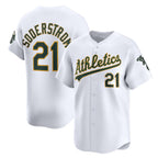 Oakland Athletics #21 Tyler Soderstrom White Jereymy Home Limited Player Jersey 2