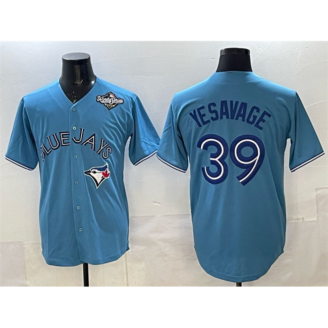 Toronto Blue Jays #39 Trey Yesavage Blue Jereymy 2025 World Series Home Cool Base Stitched Jersey