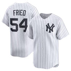 New York Yankees #54 Max Fried White Jereymy Home Limited Player Jersey 2