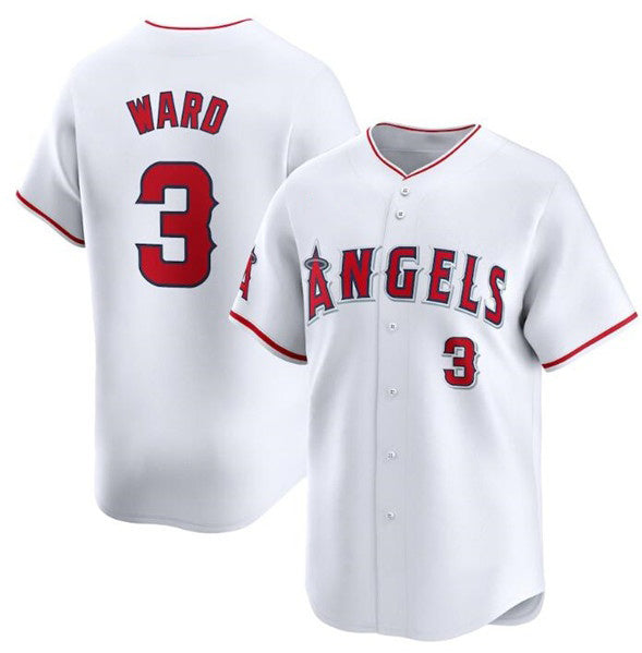 Los Angeles Angels #3 Taylor Ward White Jereymy Home Limited Stitched Jersey