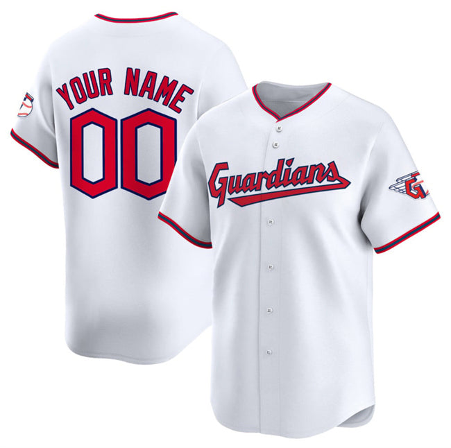 Custom Cleveland Guardians Active Player White Jereymy Home Limited Stitched Jersey