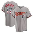 Baltimore Orioles #17 Colton Cowser Player Gray Jereymy USA 250 Fourth of July Home Game Stitched Jerseys