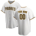 Custom San Diego Padres White Jereymy Home Replica Jersey