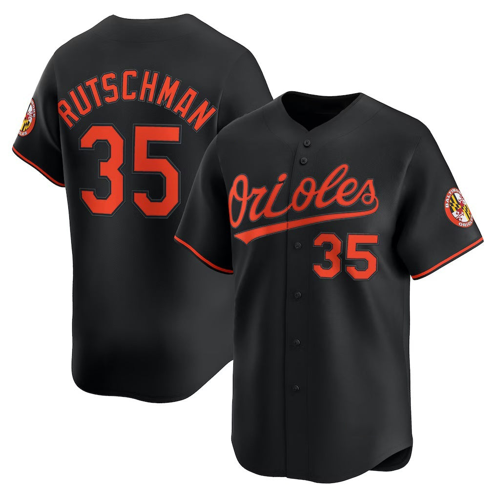 Baltimore Orioles #35 Adley Rutschman Black Jereymy Alternate Limited Player Jersey