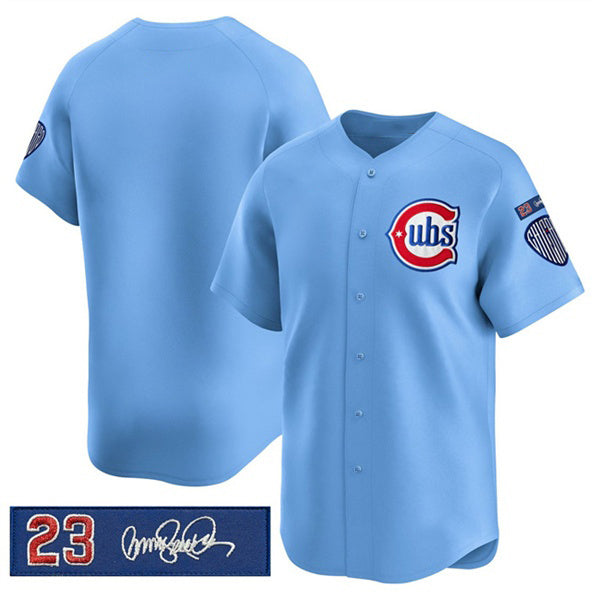 Chicago Cubs Blank Blue Jereymy 'Ryne Sandberg Tribute' Vapor Limited V3 Stitched Jersey