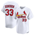 St. Louis Cardinals #33 Brendan Donovan White Jereymy Home Limited Player Jersey