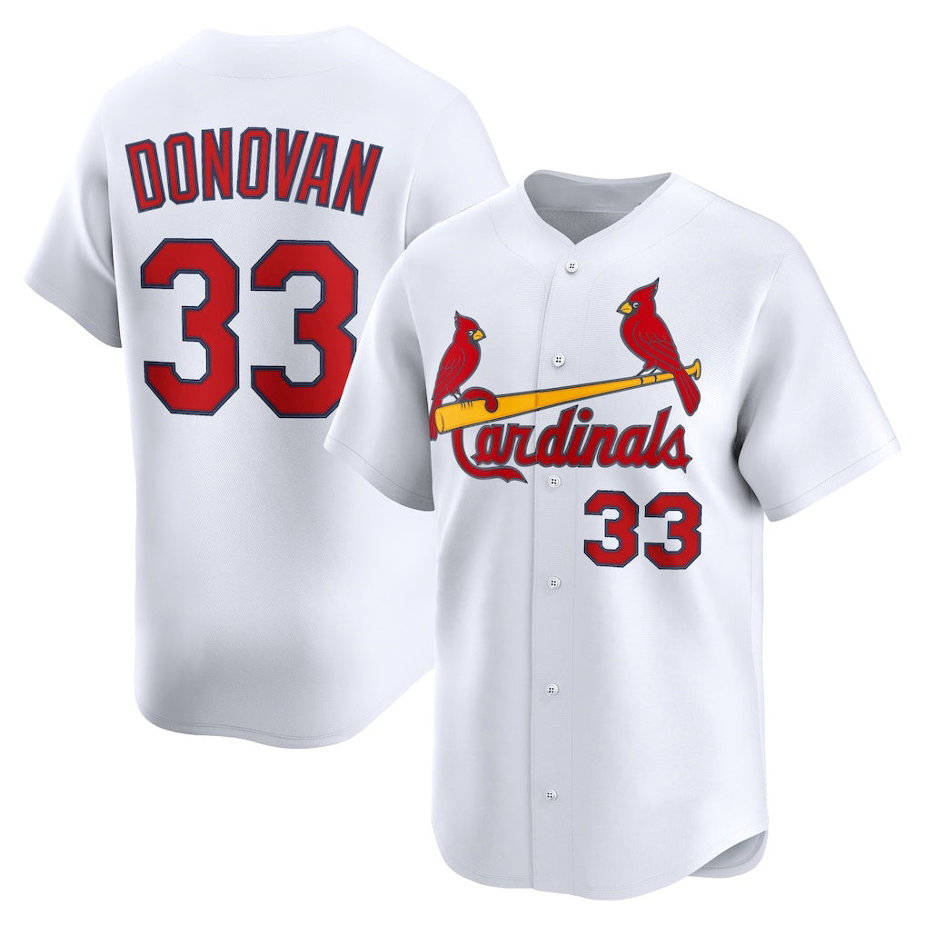 St. Louis Cardinals #33 Brendan Donovan White Jereymy Home Limited Player Jersey