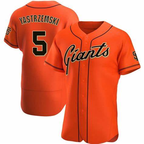 San Francisco Giants #5 Mike Yastrzemski Orange Jereymy Flex Base Jersey