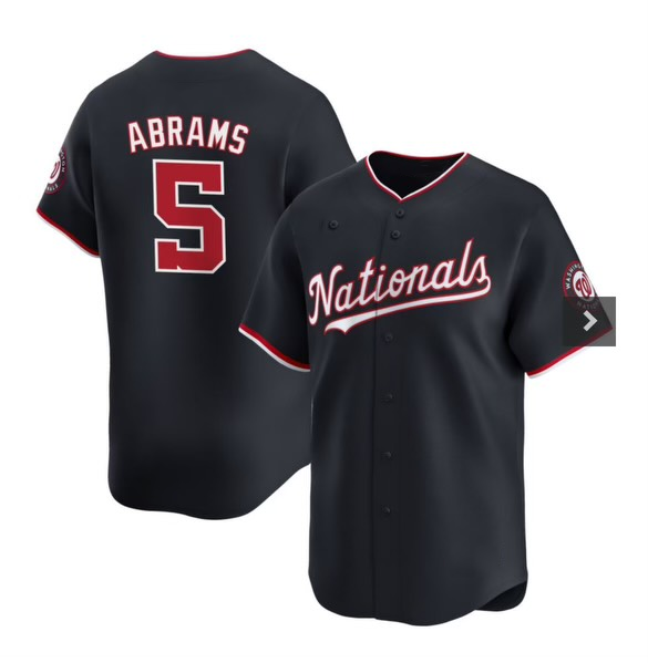 Washington Nationals #5 CJ Abrams Navy Jereymy 2024 Alternate Limited Stitched Jersey
