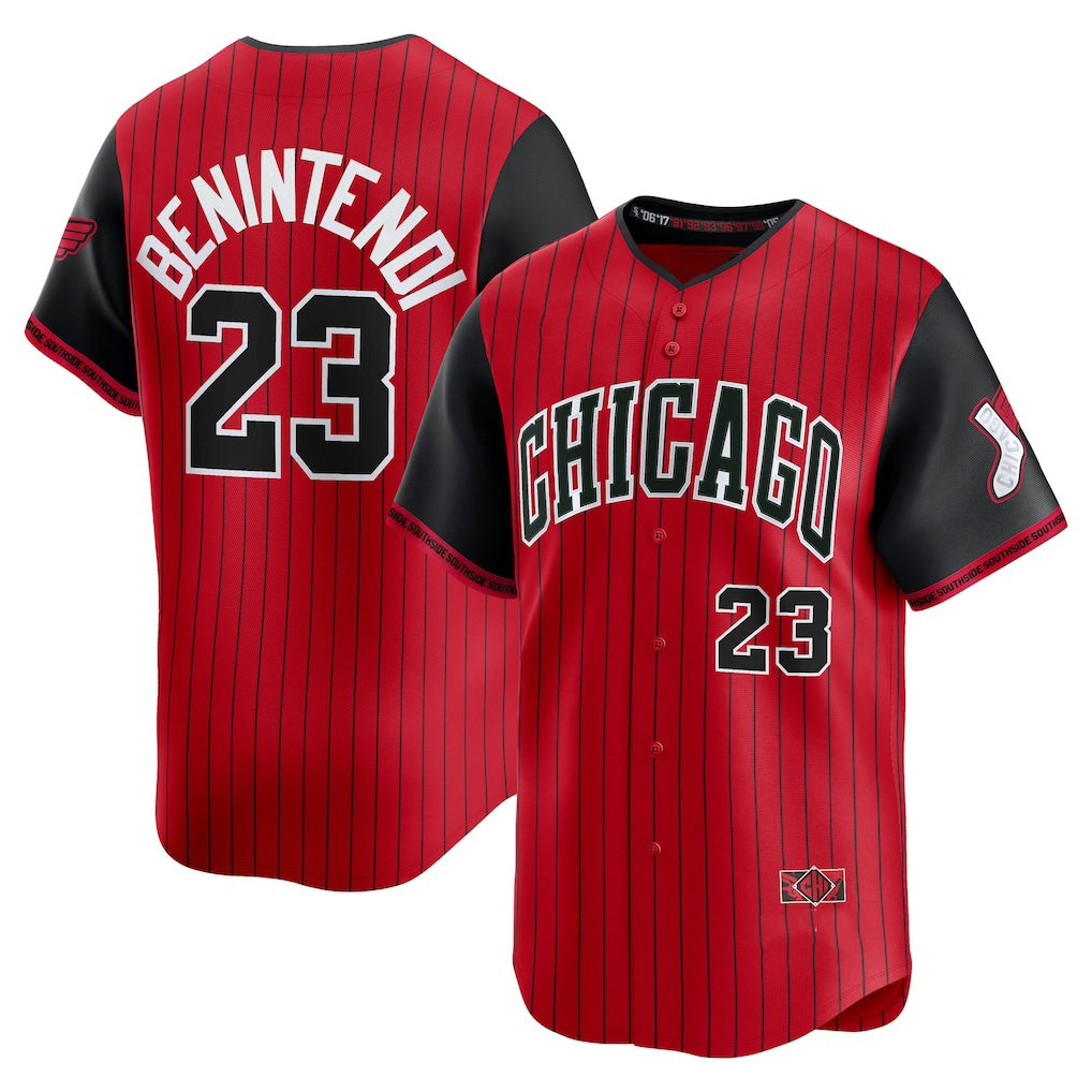 Chicago White Sox #23 Andrew Benintendi Red-Black Jereymy 2025 City Connect Limited Player Jersey