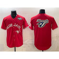 Toronto Blue Jays Team Big Logo Red Jereymy 2025 World Series Home Cool Base Stitched Jersey