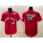 Toronto Blue Jays Team Big Logo Red Jereymy 2025 World Series Home Cool Base Stitched Jersey