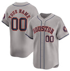 Custom Houston Astros Gray Jereymy 2024 Away Limited Stitched Jersey