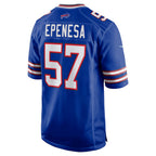 B.Bills #57 A.J. Epenesa Royal Jereymy Game Player Jersey