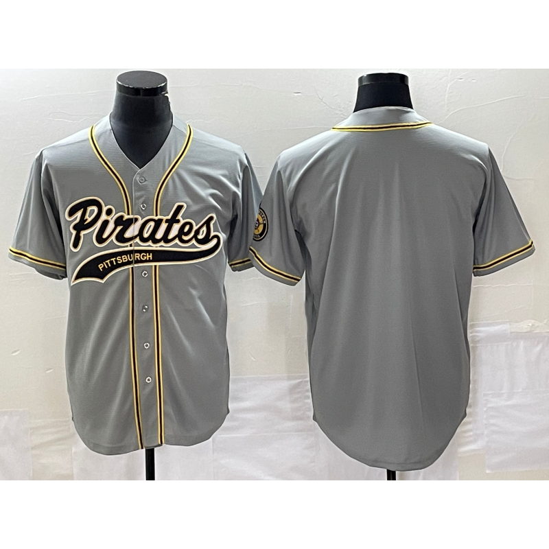 Pittsburgh Pirates Blank Grey Jereymy Cool Base Stitched Jersey