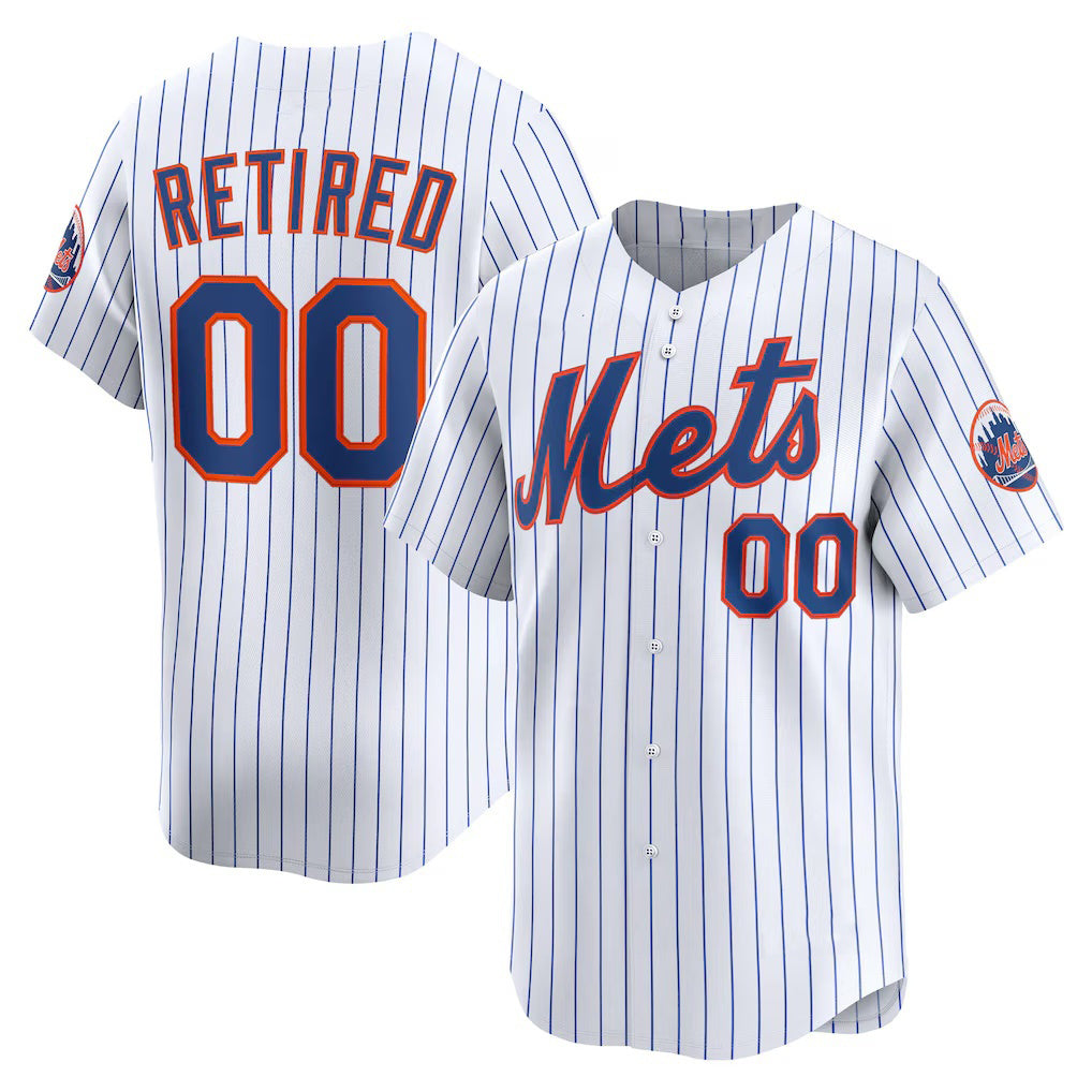 Custom New York Mets White Jereymy Home Limited Pick-A-Player Retired Roster Jersey