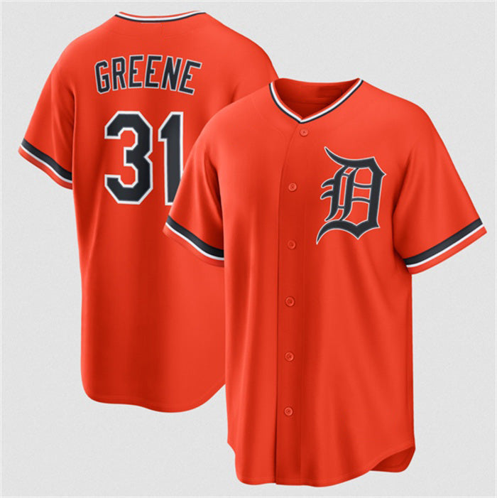 Detroit Tigers #31 Riley Greene Orange Jereymy Alternate Stitched Jersey