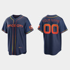 Custom Houston Astros ACTIVE PLAYER 2022 Navy Jereymy City Connect Cool Base Stitched Jersey
