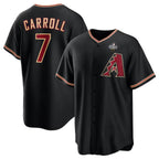 Arizona Diamondbacks #7 Corbin Carroll Black Jereymy 2023 World Series Cool Base Stitched Jersey