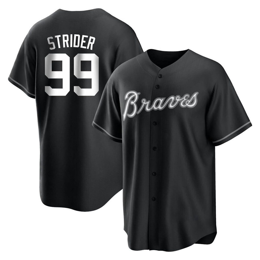 Atlanta Braves #99 Spencer Strider Player Black Jereymy Home Game Stitched Jerseys