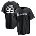 Atlanta Braves #99 Spencer Strider Player Black Jereymy Home Game Stitched Jerseys