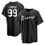 Atlanta Braves #99 Spencer Strider Player Black Jereymy Home Game Stitched Jerseys