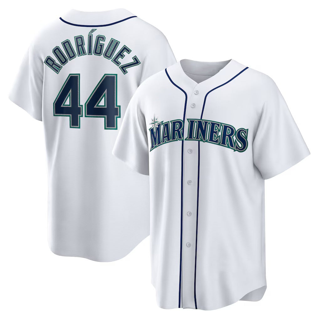 Seattle Mariners #44 Julio Rodriguez White Jereymy Home Replica Player Jersey