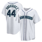 Seattle Mariners #44 Julio Rodriguez White Jereymy Home Replica Player Jersey