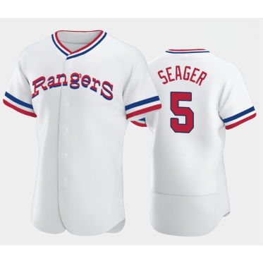 Texas Rangers #5 Corey Seager White Jereymy Throwback Stitched Flex Base Jersey