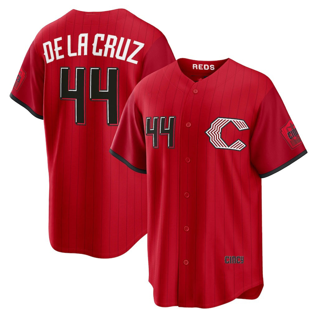 Cincinnati Reds #44 Elly De La Cruz Red Jereymy 2026 City Connect Stadium Jersey