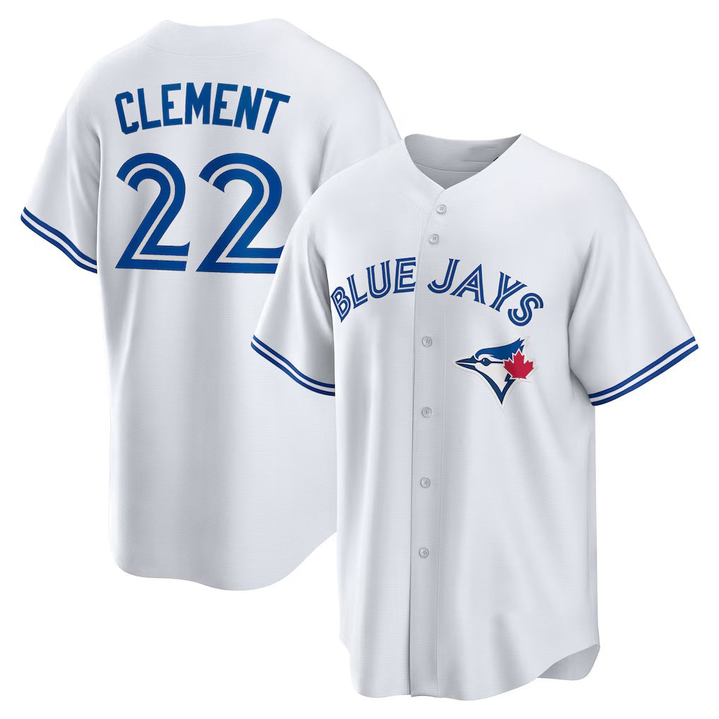Toronto Blue Jays #22 Ernie Clement White Jereymy Home Replica Jersey