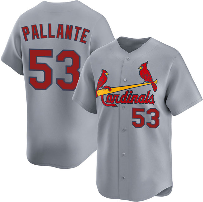 St. Louis Cardinals #53 Andre Pallante Gray Jereymy 2024 Away Limited Stitched Jersey