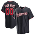 Custom Washington Nationals Navy Jereymy Alternate Replica Jersey