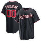Custom Washington Nationals Navy Jereymy Alternate Replica Jersey