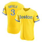 Boston Red Sox #3 Ceddanne Rafaela Player Yellow Jereymy Limited Elite Home Game Stitched Jerseys1