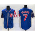 Chicago Cubs #7 Dansby Swanson Royal Jereymy 2025 Independence Day Vapor Premier Limited Stitched Jersey