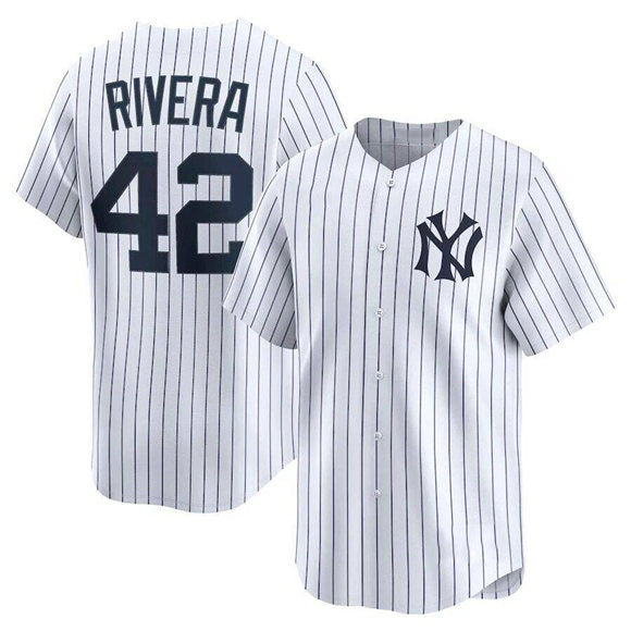 New York Yankees #42 Mariano Rivera White Jereymy Home Limited Stitched Jersey