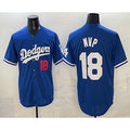 Los Angeles Dodgers #18 Yoshinobu Yamamoto MVP Blue Jereymy Limited Stitched Jersey