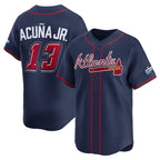 Atlanta Braves #13 Ronald Acu?a Jr. Navy Jereymy 2025 Speedway Classic Alternate Limited Stitched Jersey