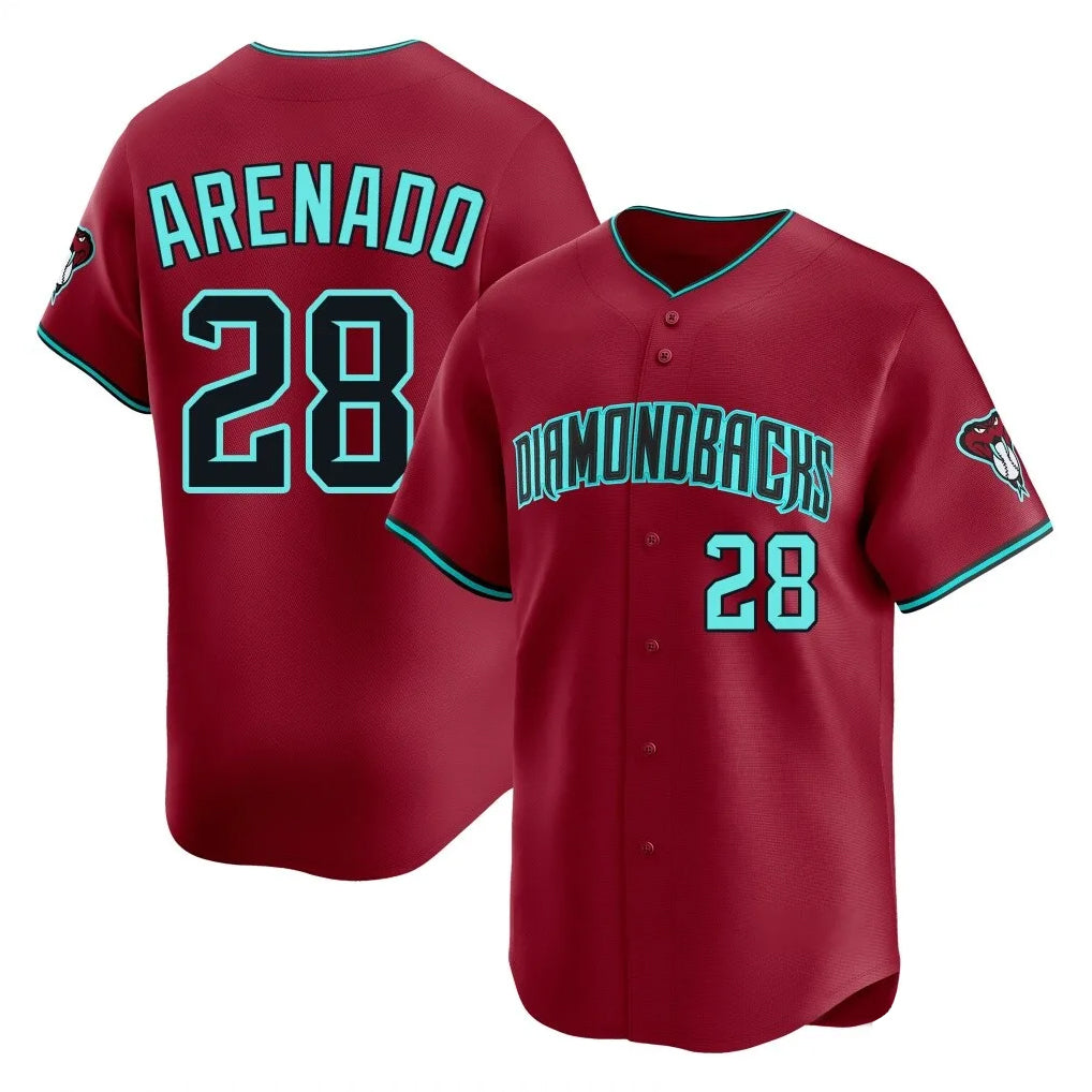 Arizona Diamondbacks #28 Nolan Arenado Player Red Jereymy Limited Home Game Stitched Jerseys